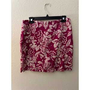 Erika Petite Skirt Floral Butterfly  Pink  Mini Womens‎ Size 10P(A569)